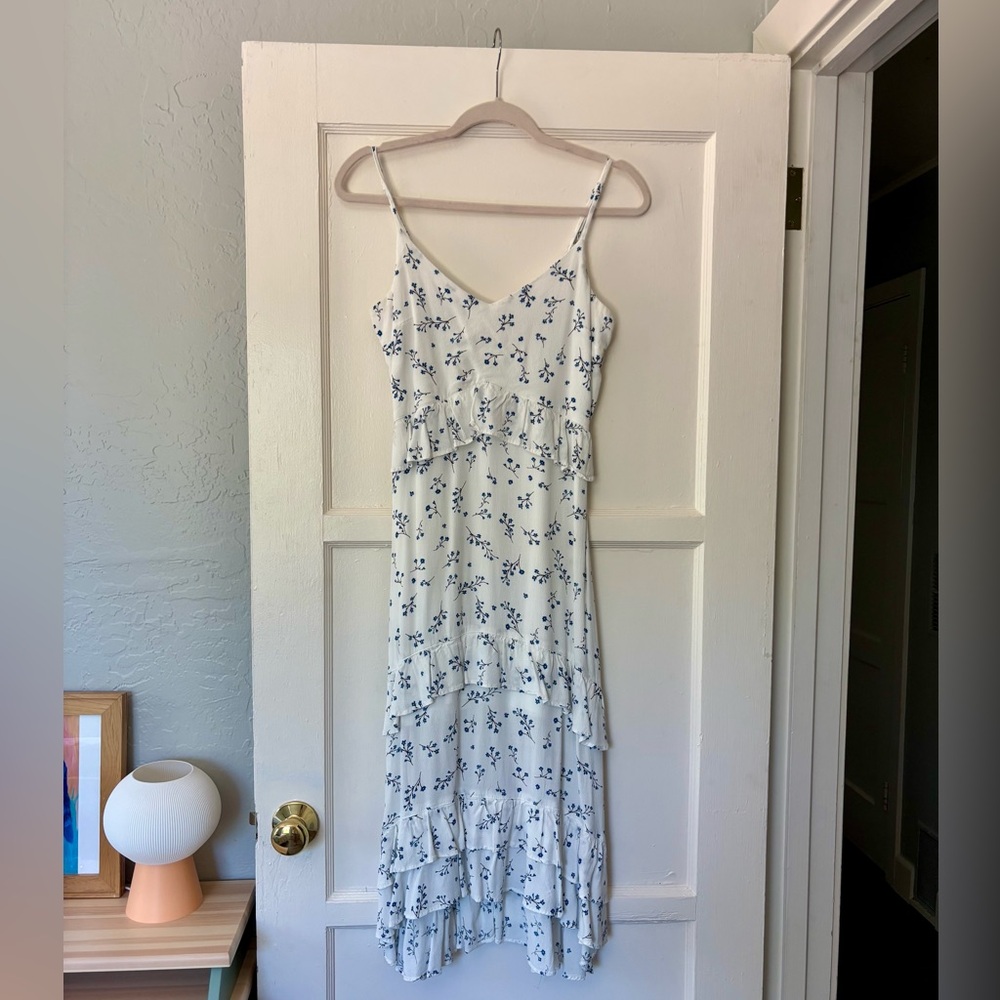 Floral Ruffle Tiered Midi Dress